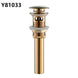 Frap Basin Sink Pop Up Drain Brass Waterlet Drains With Overflow Hole Vanity Waste Drainer 8 Colors Bathroom accessories Y81033|Bath Hardware Sets - Frontier General Hardware