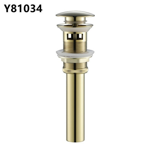 Frap Basin Sink Pop Up Drain Brass Waterlet Drains With Overflow Hole Vanity Waste Drainer 8 Colors Bathroom accessories Y81033|Bath Hardware Sets - Frontier General Hardware