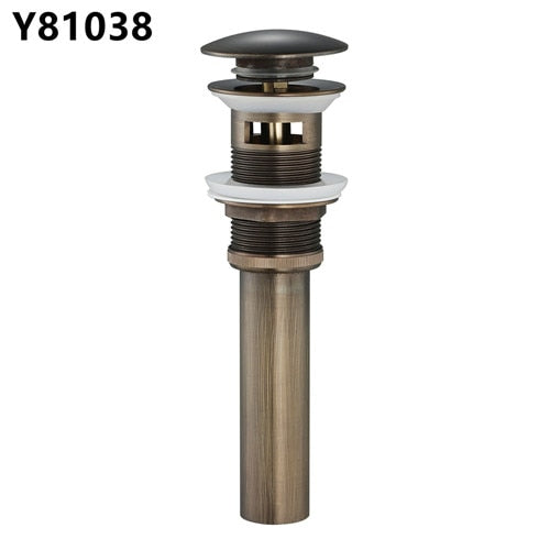Frap Basin Sink Pop Up Drain Brass Waterlet Drains With Overflow Hole Vanity Waste Drainer 8 Colors Bathroom accessories Y81033|Bath Hardware Sets - Frontier General Hardware