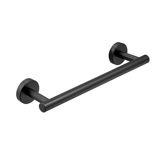Frap Bath Hardware Sets Black Stainless steel modern bathroom shelf towel bar robe hooks toilet paper holder 3 color Y15003|Bath Hardware Sets - Frontier General Hardware