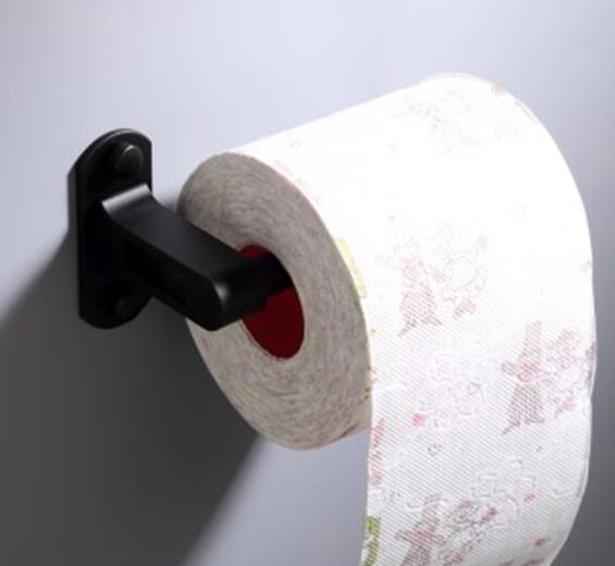Black Bathroom Accessories Paper towel rack Blower frame Single pole Double rod Towel rack Soap dish Towel ring Clothes hook|Bath Hardware Sets - Frontier General Hardware