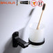 Black Bathroom Accessories Paper towel rack Blower frame Single pole Double rod Towel rack Soap dish Towel ring Clothes hook|Bath Hardware Sets - Frontier General Hardware