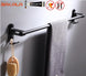 Black Bathroom Accessories Paper towel rack Blower frame Single pole Double rod Towel rack Soap dish Towel ring Clothes hook|Bath Hardware Sets - Frontier General Hardware