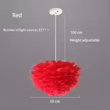 Loft Modern white nature Goose feather Pendant Lights romantic E27 led pendant lamps for home restaurant bedroom living room|pendant lamp|led pendant lamplamp for home - Frontier General Hardware