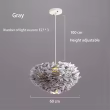 Loft Modern white nature Goose feather Pendant Lights romantic E27 led pendant lamps for home restaurant bedroom living room|pendant lamp|led pendant lamplamp for home - Frontier General Hardware