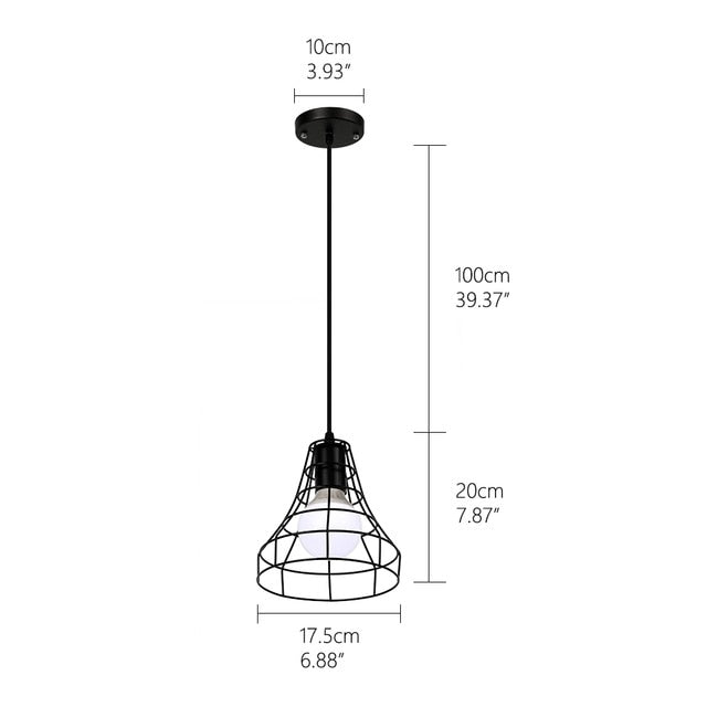 Retro loft industrial iron hanging lights E27 110V 220V LED black pendant lamps for kitchen living room bedroom aisle restaurant|Pendant Lights - Frontier General Hardware