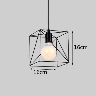 Retro loft industrial iron hanging lights E27 110V 220V LED black pendant lamps for kitchen living room bedroom aisle restaurant|Pendant Lights - Frontier General Hardware
