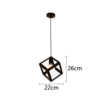 Retro loft industrial iron hanging lights E27 110V 220V LED black pendant lamps for kitchen living room bedroom aisle restaurant|Pendant Lights - Frontier General Hardware