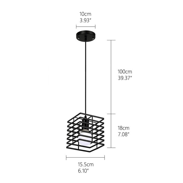 Retro loft industrial iron hanging lights E27 110V 220V LED black pendant lamps for kitchen living room bedroom aisle restaurant|Pendant Lights - Frontier General Hardware