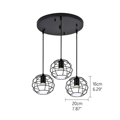 Retro loft industrial iron hanging lights E27 110V 220V LED black pendant lamps for kitchen living room bedroom aisle restaurant|Pendant Lights - Frontier General Hardware