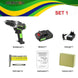 21V Screwdriver cordless Electric Drill Mini Wireless Power Drill Lithium Ion Battery Screwdriver Power Tools 3/8 In Chuck|Electric Drills