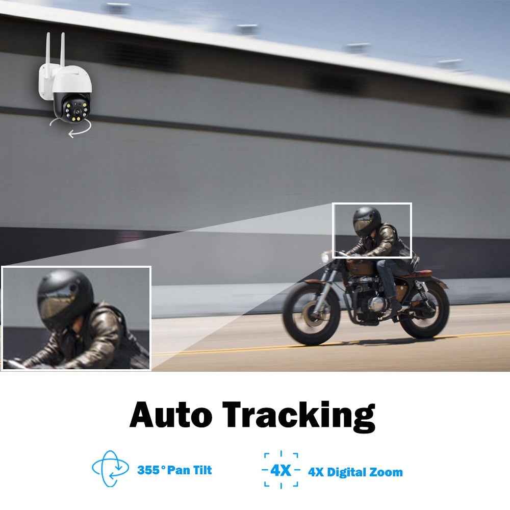 5MP HD IP Dome Camera Outdoor PTZ Home Security CCTV Camera WiFi 2 way Audio Auto Tracking Onvif Surveillance H.264 Network|Surveillance Cameras