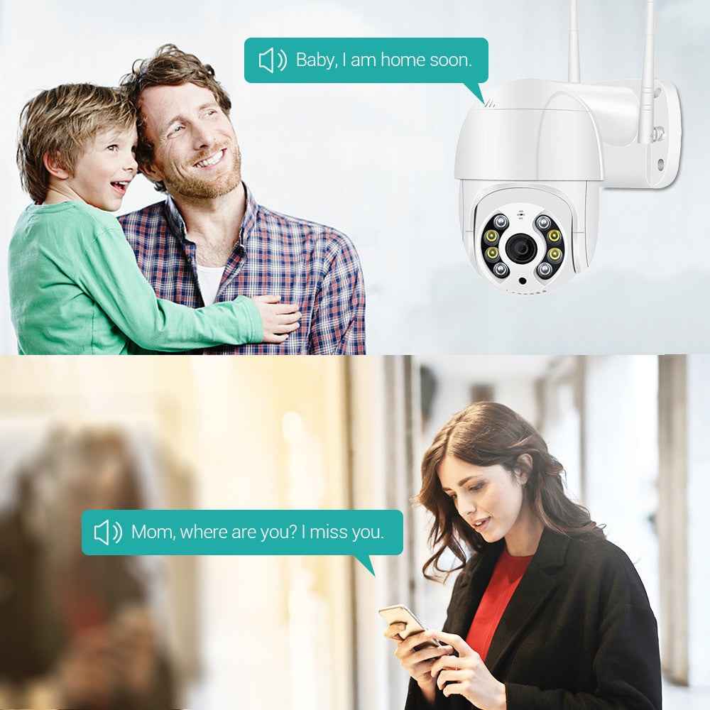 5MP Mini PTZ Wifi Camera H.265 Auto Tracking ONVIF Wireless IP Camera 4xDigital Zoom AI Human Detection Dual Light Source ICSEE|Surveillance Cameras