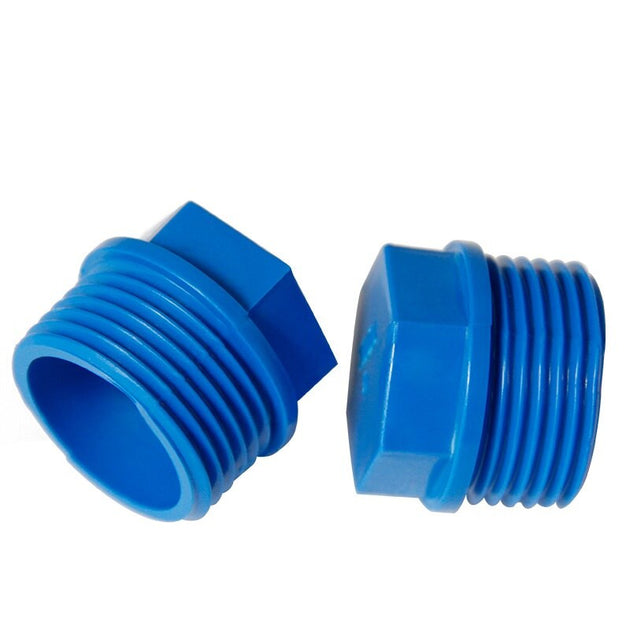 Five Piece PVC Pipe End Caps With Male Thread 20mm 25mm 32mm DIN GB Standard Pipe Fittings Frontier General Hardware