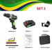 21V Screwdriver cordless Electric Drill Mini Wireless Power Drill Lithium Ion Battery Screwdriver Power Tools 3/8 In Chuck|Electric Drills