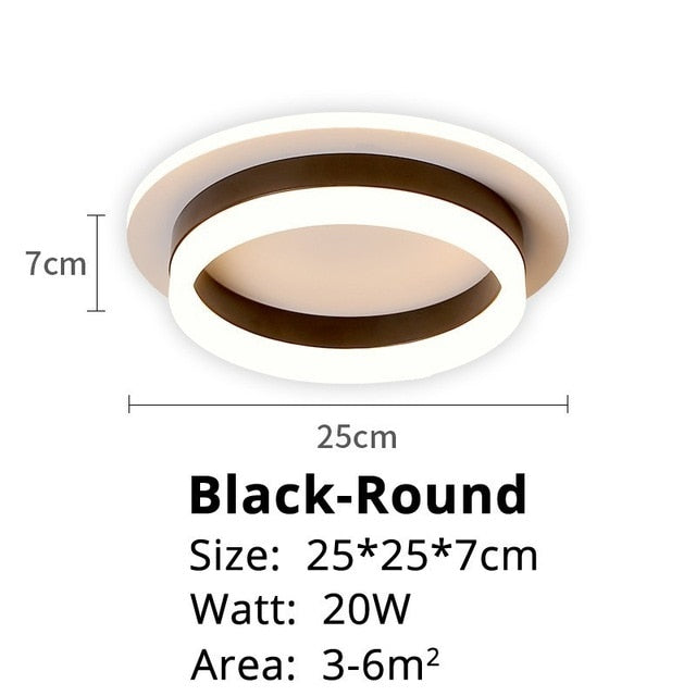 Hallway LED Chandelier Light Corridor Surface Mounted Acrylic Ceiling BackLight 20W Modern Lamp Lustres Lampadario AC85 260V|Chandeliers - Frontier General Hardware