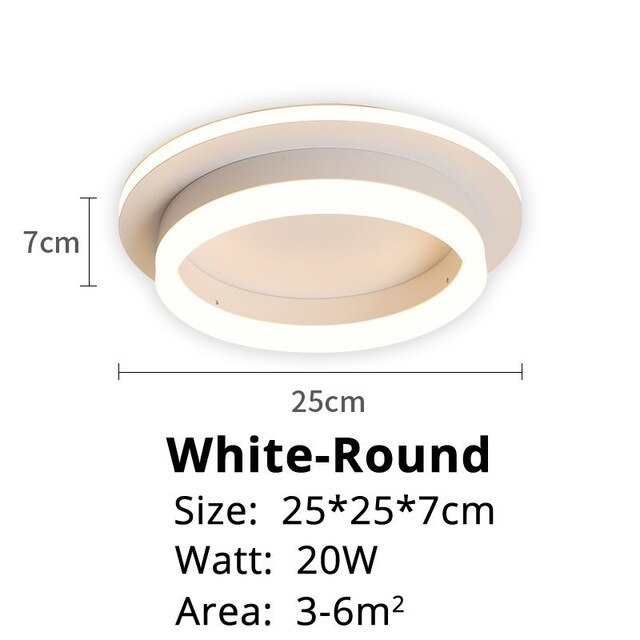 Hallway LED Chandelier Light Corridor Surface Mounted Acrylic Ceiling BackLight 20W Modern Lamp Lustres Lampadario AC85 260V|Chandeliers - Frontier General Hardware