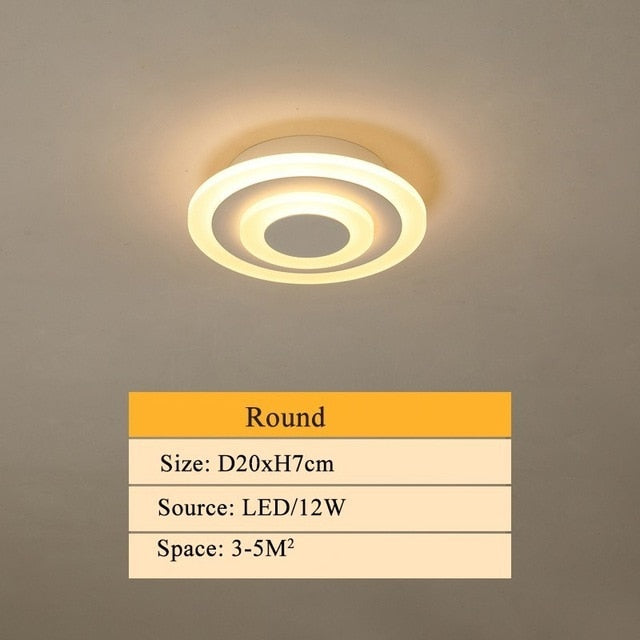 Modern ceiling lights 12w for hallway balcony corridor Coffe white light lamps bedroom luminaria teto acrylic lamparas de techo|Ceiling Lights - Frontier General Hardware