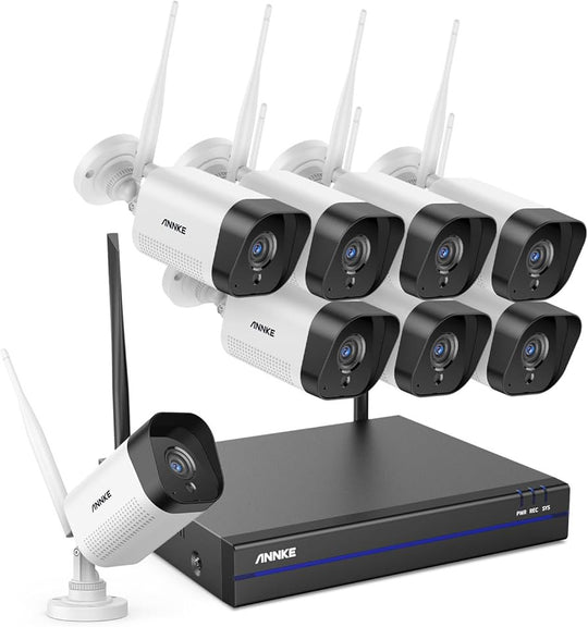 ANNKE 5MP Outdoor WiFi Surveillance Camera System With Two Way Audio Motion Detection Night Vision Kit Frontier General Hardware