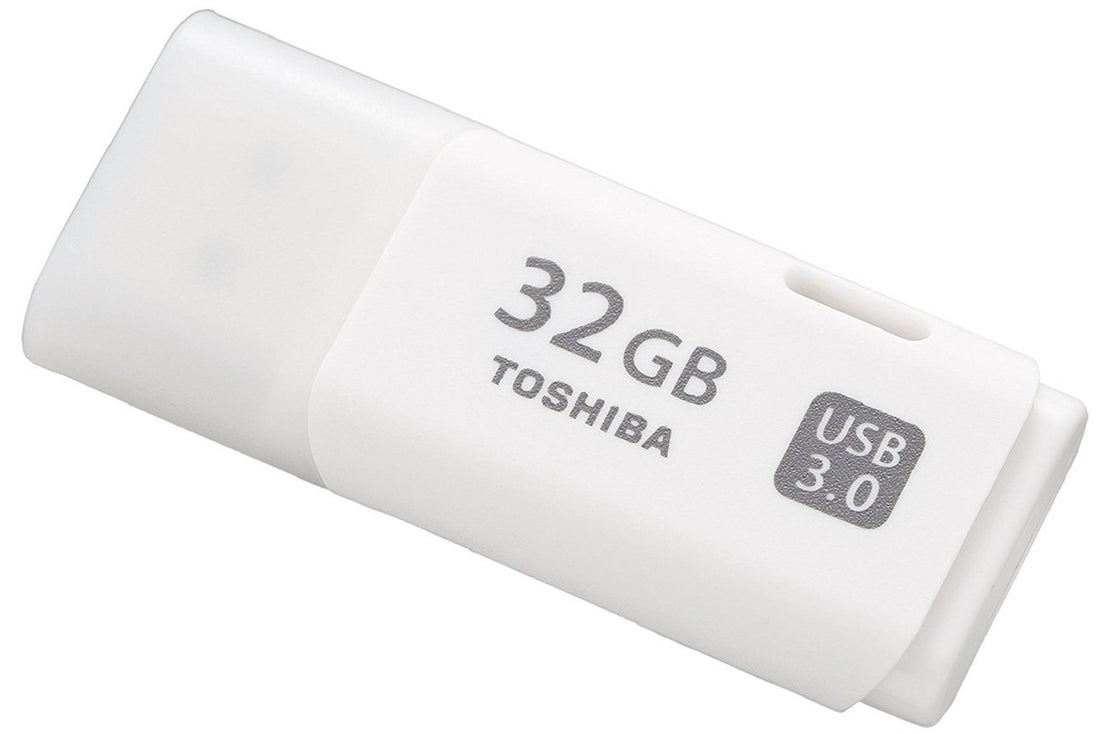 TOSHIBA White U301 USB 3.0 32GB Mini Memory Stick Pendrive - Frontier General Hardware