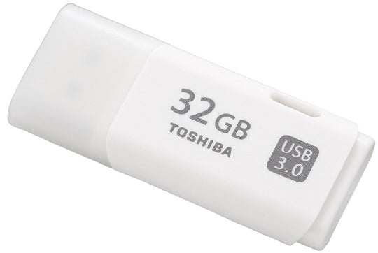TOSHIBA White U301 USB 3.0 32GB Mini Memory Stick Pendrive - Frontier General Hardware