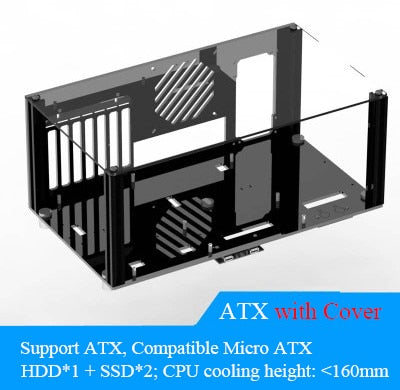 DIY Acrylic ATX Computer Case Compatible Micro ATX MATX Motherboard Open Full Transparent Desktop PC Gaming Cases Layout Kits|Computer Cases & Towers - Frontier General Hardware