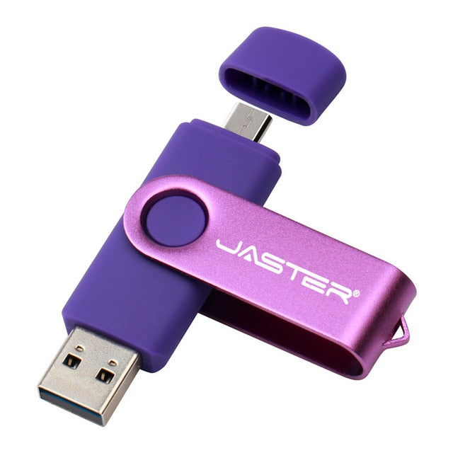 JASTER High Speed OTG USB Flash Drive 128gb Pen Drive 64gb 32gb 16gb Pendrive 2 in 1 Micro Usb Stick for Android SmartPhone|USB Flash Drives - Frontier General Hardware
