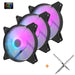darkFlash RGB PC Case Fan 120mm 12V 4pin Quiet Desktop Computer Cooler Cooling Fans LED ARGB Fan 3 Pack with free Thermal Grease|Fans & Cooling - Frontier General Hardware