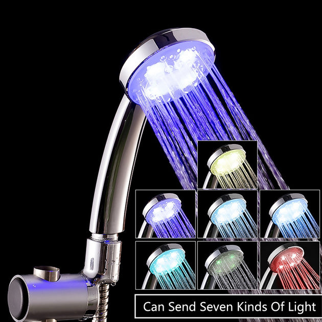 7 Color LED Shower Head No LED Rainfall Changing Shower Head pressure Automatic Waterfall Shower Single Bathroom Showerhead|Shower Heads| - Frontier General Hardware