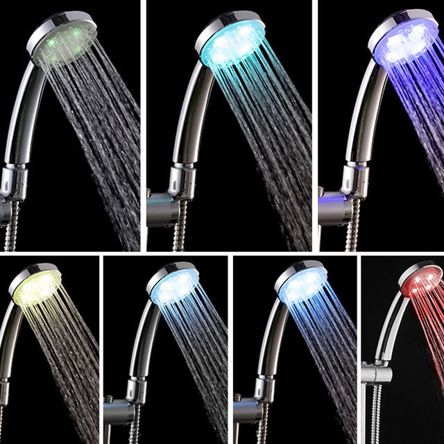 7 Color LED Shower Head No LED Rainfall Changing Shower Head pressure Automatic Waterfall Shower Single Bathroom Showerhead|Shower Heads| - Frontier General Hardware