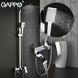 GAPPO Shower System bathroom shower faucet tap bath mixer bathtub faucet set waterfall shower set chrome rain shower head|Shower System| - Frontier General Hardware