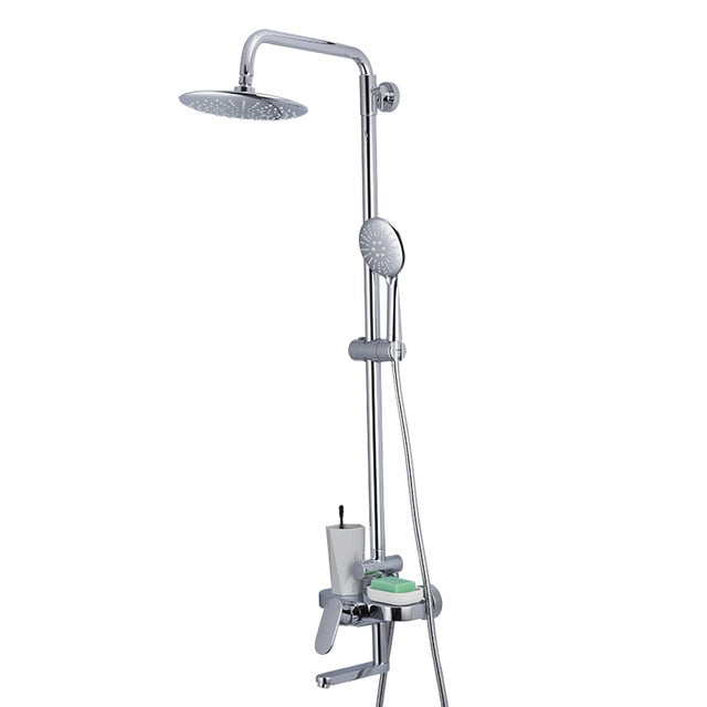 GAPPO Shower System bathroom shower faucet tap bath mixer bathtub faucet set waterfall shower set chrome rain shower head|Shower System| - Frontier General Hardware