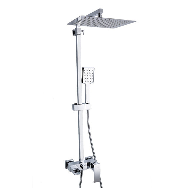 GAPPO Shower System bathroom shower faucet tap bath mixer bathtub faucet set waterfall shower set chrome rain shower head|Shower System| - Frontier General Hardware