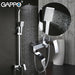 GAPPO Shower System bathroom shower faucet tap bath mixer bathtub faucet set waterfall shower set chrome rain shower head|Shower System| - Frontier General Hardware
