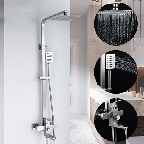 FRAP bathroom shower faucet set bathtub faucets shower mixer tap Bath Shower taps rainfall shower head set mixer torneira|Shower Faucets| - Frontier General Hardware