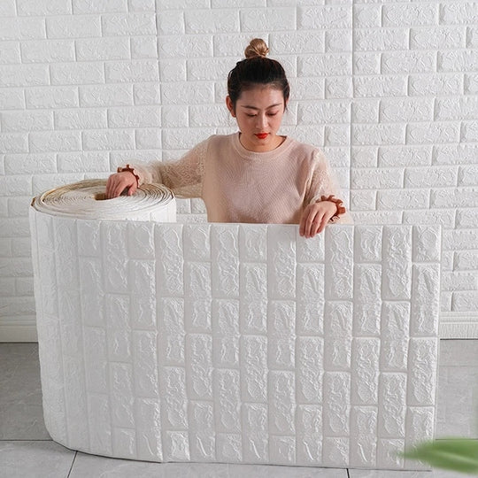 3D Brick Pattern Foam Wall Panels Self Adhesive Waterproof Wallpaper DIY For Living Room Bedroom Kitchen Decor Frontier General Hardware