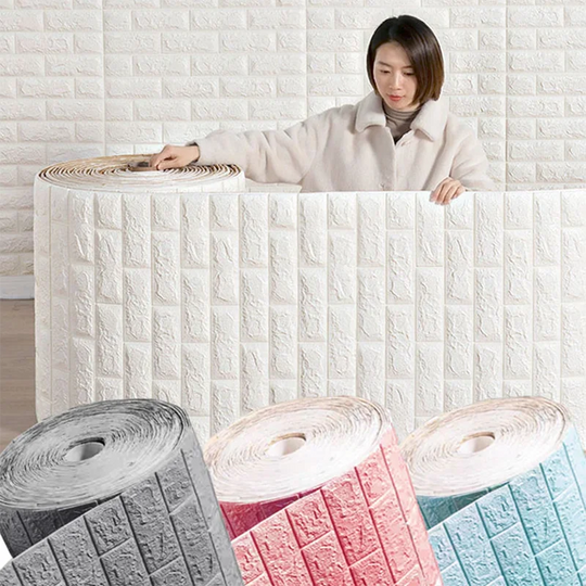 3D Brick Pattern Foam Wall Panels Self Adhesive Waterproof Wallpaper DIY For Living Room Bedroom Kitchen Decor Frontier General Hardware