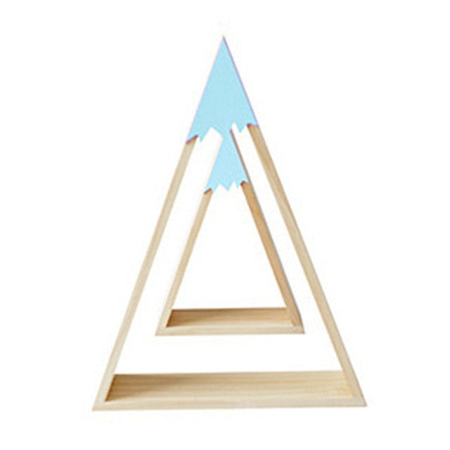 GIANTEX 2pcs/set Home Decor Nordic Style For Baby Room decor Wall Shelf Wood Snow Mountain Shelf Floating Shelf For Kids Room|Decorative Shelves| - Frontier General Hardware