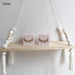 1 Pcs Wall Hanging Decor Swing Shelf Decorative Shelves Room Storage Organization personality Kids Room Wooden Beads Tassel|Decorative Shelves| - Frontier General Hardware