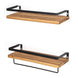 Wall Shelf Decorative Metal Wooden Rustic Floating Storage for Kitchen Bathroom Towel Frame Multifunction Storage Holder|Decorative Shelves| - Frontier General Hardware