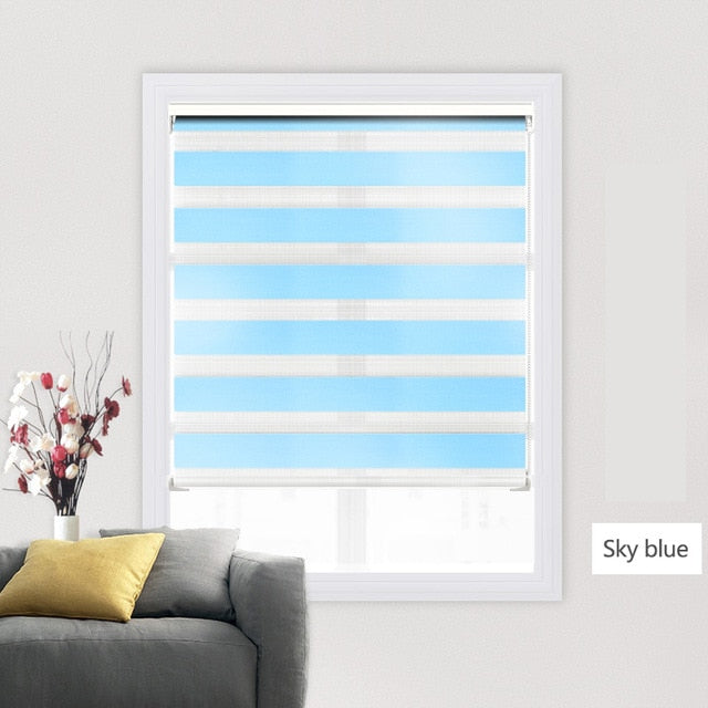 High Quality Zebra Blinds Big Dustproof Cover System day night blinds window bedroom living room Roller Blinds Custom Size|Blinds, Shades & Shutters| - Frontier General Hardware