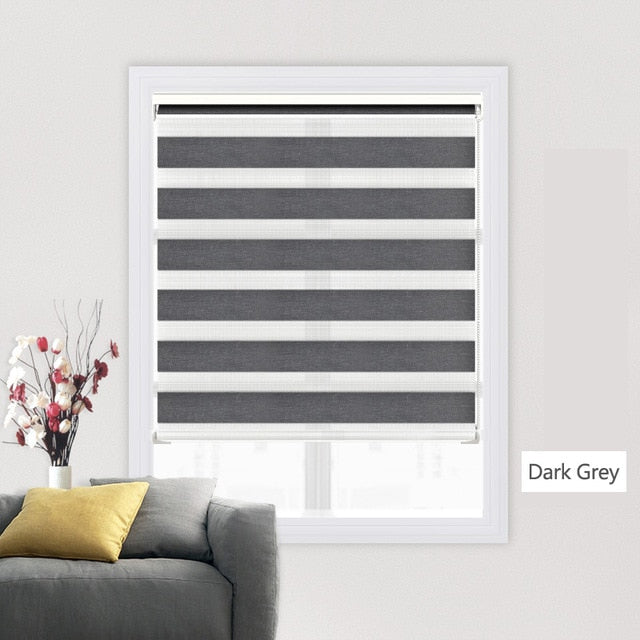 High Quality Zebra Blinds Big Dustproof Cover System day night blinds window bedroom living room Roller Blinds Custom Size|Blinds, Shades & Shutters| - Frontier General Hardware