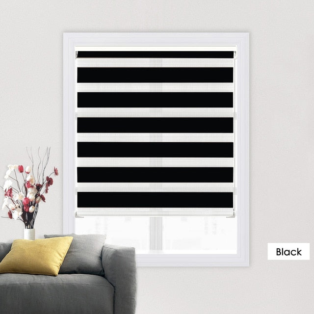 High Quality Zebra Blinds Big Dustproof Cover System day night blinds window bedroom living room Roller Blinds Custom Size|Blinds, Shades & Shutters| - Frontier General Hardware