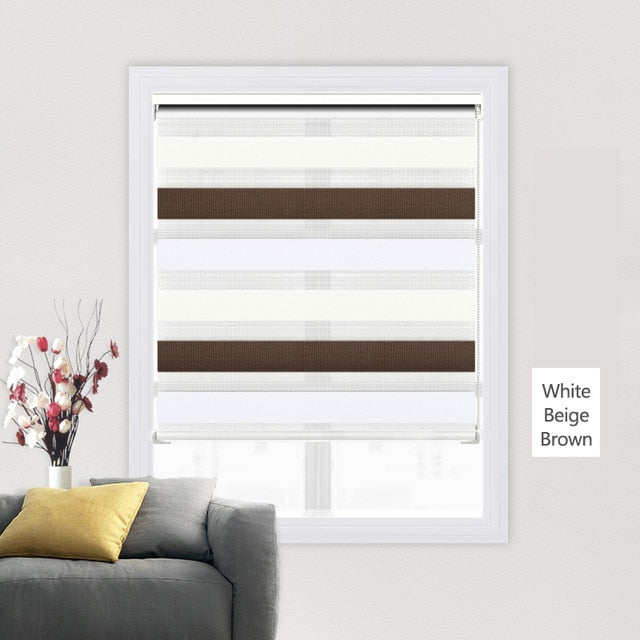High Quality Zebra Blinds Big Dustproof Cover System day night blinds window bedroom living room Roller Blinds Custom Size|Blinds, Shades & Shutters| - Frontier General Hardware