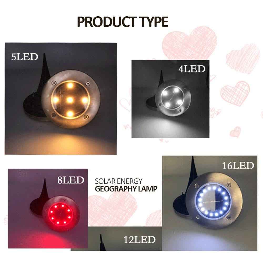8/10/12LED Solar Power Buried Light Under Ground Lamp Outdoor Path Way Garden Decking White Warm White Light Landscape Lights|Outdoor Landscape Lighting