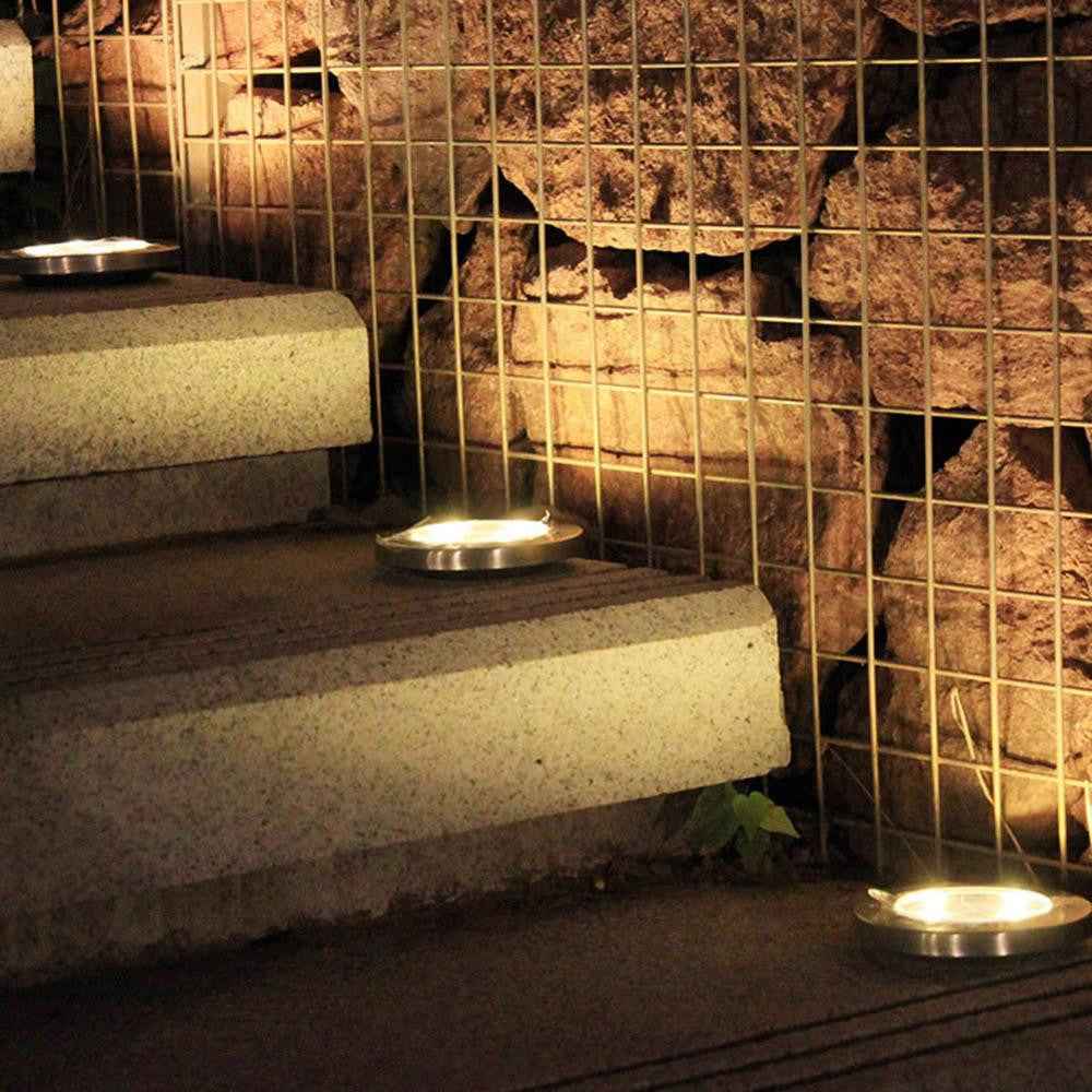 8/10/12LED Solar Power Buried Light Under Ground Lamp Outdoor Path Way Garden Decking White Warm White Light Landscape Lights|Outdoor Landscape Lighting