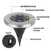 8/10/12LED Solar Power Buried Light Under Ground Lamp Outdoor Path Way Garden Decking White Warm White Light Landscape Lights|Outdoor Landscape Lighting