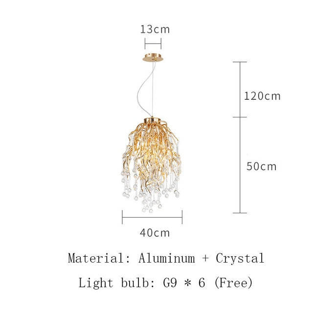 Nordic LED Luxury Crystal Chandelier Lighting for Home Decoration LOFT Kitchen Dining Living Room Hotel Hall Art Indoor Lights|Chandeliers| - Frontier General Hardware