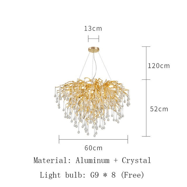 Nordic LED Luxury Crystal Chandelier Lighting for Home Decoration LOFT Kitchen Dining Living Room Hotel Hall Art Indoor Lights|Chandeliers| - Frontier General Hardware