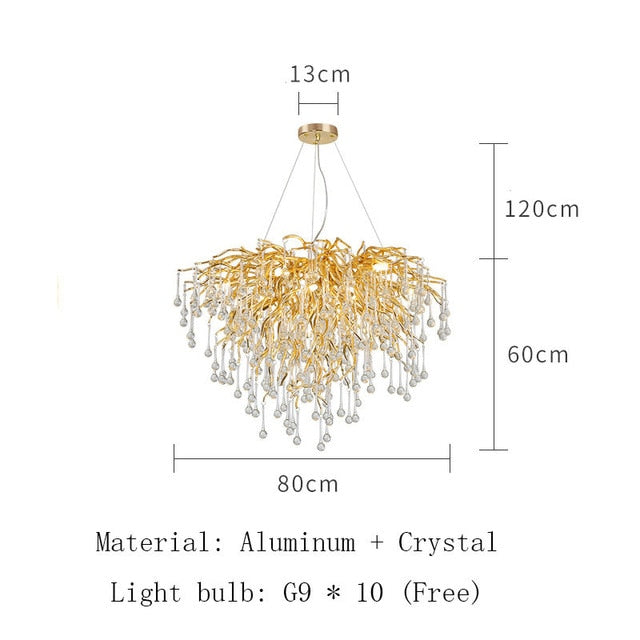 Nordic LED Luxury Crystal Chandelier Lighting for Home Decoration LOFT Kitchen Dining Living Room Hotel Hall Art Indoor Lights|Chandeliers| - Frontier General Hardware